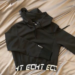 ECHT crop top black hoodie